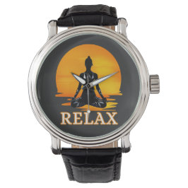 Ontspannende Yoga Sunset Meditatie Horloge