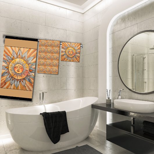 ontspannende zen boho verbrand amber tan zon bad handdoek