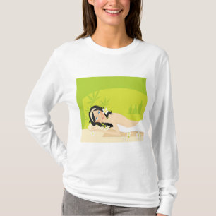 Ontspannende Zen Spa Vrouw Tropisch Welzijn T-shirt