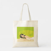 Ontspannende Zen Spa Vrouw Tropisch Welzijn Tote Bag (Achterkant)