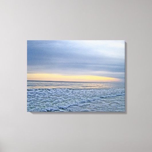 Ontspannende zonsondergang aan zee canvas afdruk (Voorkant)