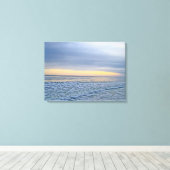 Ontspannende zonsondergang aan zee canvas afdruk (Insitu (Houten vloer))