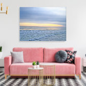 Ontspannende zonsondergang aan zee canvas afdruk (Insitu (Woonkamer))