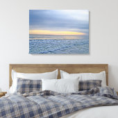 Ontspannende zonsondergang aan zee canvas afdruk (Insitu (Slaapkamer))