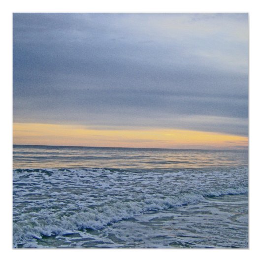 Ontspannende zonsondergang aan zee poster (Voorkant)