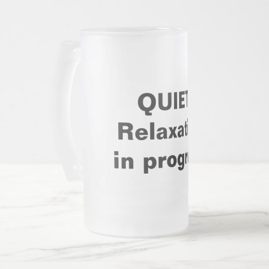 Ontspanning in uitvoering frosted mok (Voorkant links)