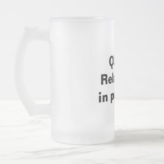 Ontspanning in uitvoering frosted mok (Links)