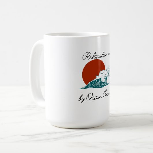 Ontspanning met Ocean Sounds Koffiemok (Voorkant links)