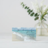 Ontspanning Strand Elegante Spa Massage Afspraak Visitekaartje (Staand voorkant)