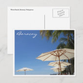 ontspanning van paraplu ' s van boracay briefkaart (Voorkant / Achterkant)