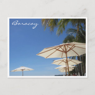 ontspanning van paraplu ' s van boracay briefkaart