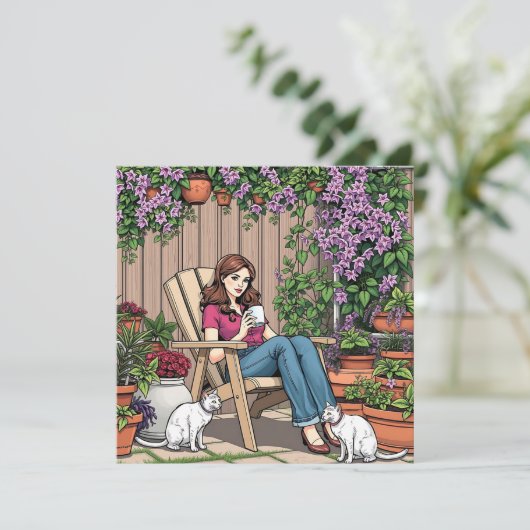 ontspanningsdag | Vrouwen met Planten, katten en k (Staand voorkant)