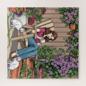 ontspanningsdag | Vrouwen met Planten, katten en k Legpuzzel (Horizontaal)