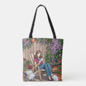ontspanningsdag | Vrouwen met Planten, katten en k Tote Bag (Achterkant)