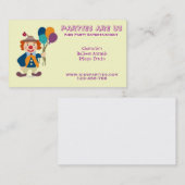 Ontspanningsfreelance voor Kinder-partijplanners Visitekaartje (Voorkant / Achterkant)