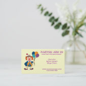 Ontspanningsfreelance voor Kinder-partijplanners Visitekaartje (Staand voorkant)