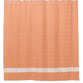 Ontspanningsruimte oranje perzik douchegordijn (Voorkant)