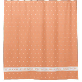 Ontspanningsruimte oranje perzik douchegordijn