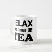 ontspant en drink thee koffiemok (Voorkant links)