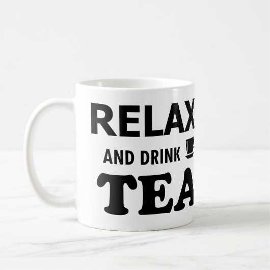 ontspant en drink thee koffiemok (Links)