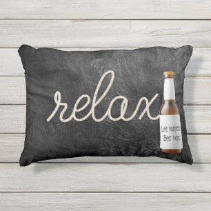 ontspant het touw op de lederen textuur met bier buitenkussen