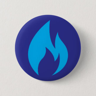 Ontsteek Blauwe Vlam Knop Ronde Button 5,7 Cm