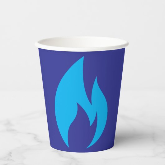 Ontsteek Blue Flame Paper Cup Papieren Bekers (Voorkant)