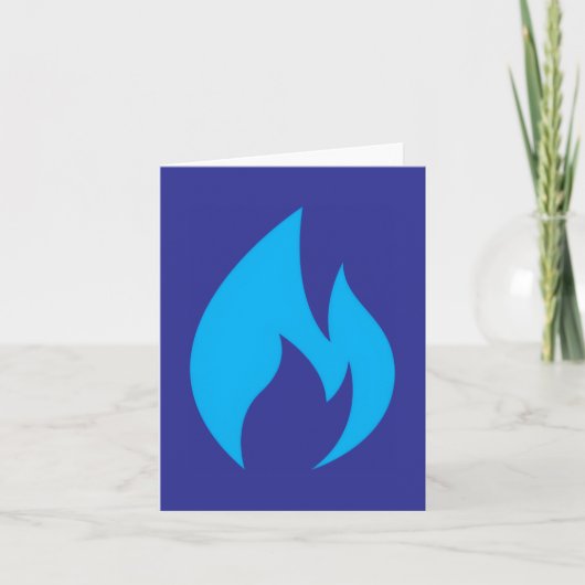 Ontsteek de Blue Flame Kaart (Voorkant)