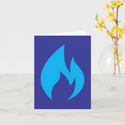 Ontsteek de Blue Flame Kaart (Gele Bloem)