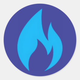 Ontsteek de Blue Flame Sticker