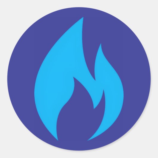 Ontsteek de Blue Flame Sticker (Voorkant)