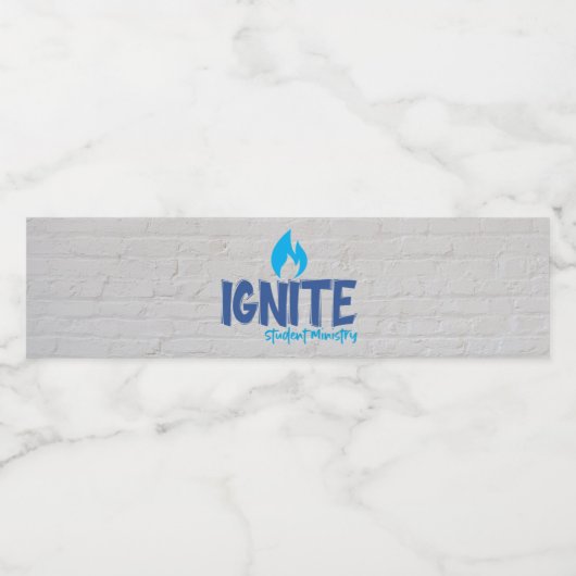 Ontsteek de etiketten van de waterfles (Enkel label)