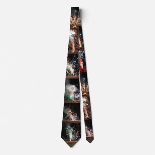 Ontsteek de Nacht Vuurwerk Necktie Stropdas (Voorkant)
