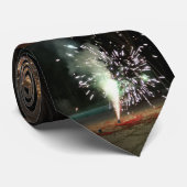 Ontsteek de Nacht Vuurwerk Necktie Stropdas (Opgerold)