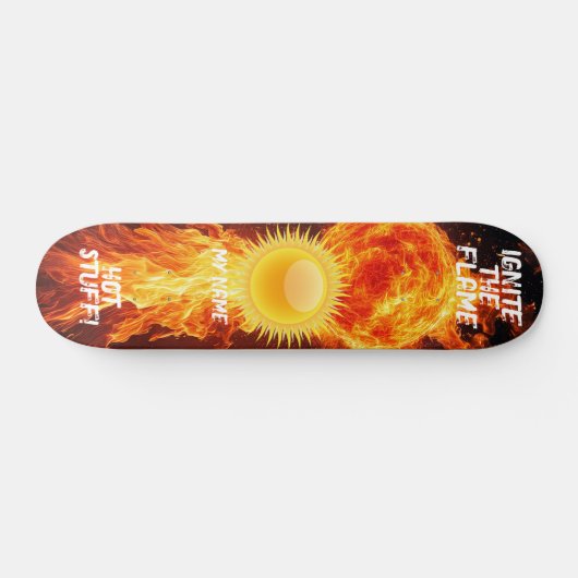 Ontsteek de vlam persoonlijk skateboard (Horizontaal)