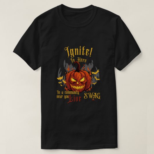 ONTSTEEK! Halloween thema T-shirt (Design voorkant)