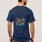 Ontsteek het Fight T-Shirt Design (Achterkant)