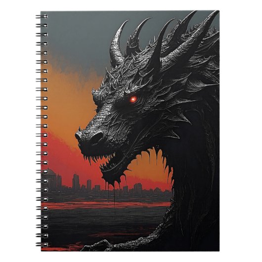 Ontsteek je creativiteit: Dragon Noir Notitieboek (Voorkant)
