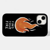 Ontsteek je passie | Handgetekende vuur iPhone 14  Case-Mate iPhone Case (Achterkant (horizontaal))