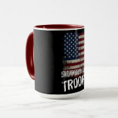 Ontsteek je vaderlandsliefde steun onze troepen -  mok (Voorkant links)