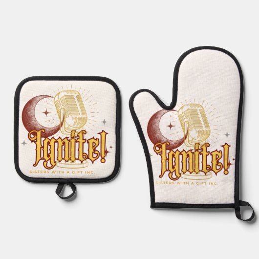 ONTSTEEK! Merk Merch van SWAG Inc. Ovenwant & Pannenlap Set (Voorkant)