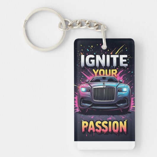 💥 Ontsteek Passie Vette Kleur Spetterende Sportau Sleutelhanger (Voorkant)