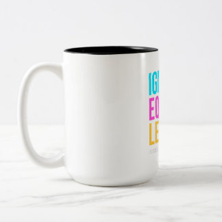 ontsteek, toerust, leid tweekleurige koffiemok