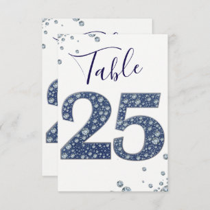 Ontsteker & diamanten bling Sparkle Table Number 2 Kaart