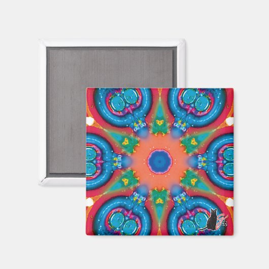 Ontsteking Kaleidoscope Magnet (Voorkant / Achterkant)