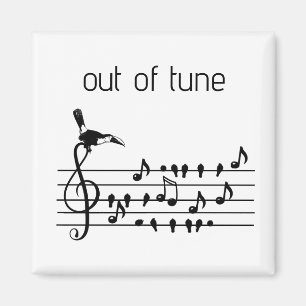 Ontstemde Toekan & Zangvogels Muziekmuziekstaf Magneet