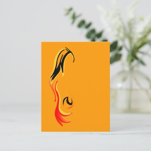 ontstoken briefkaart (Staand voorkant)