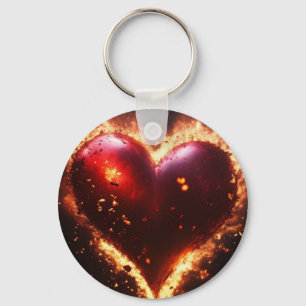 Ontstoken liefde sleutelhanger