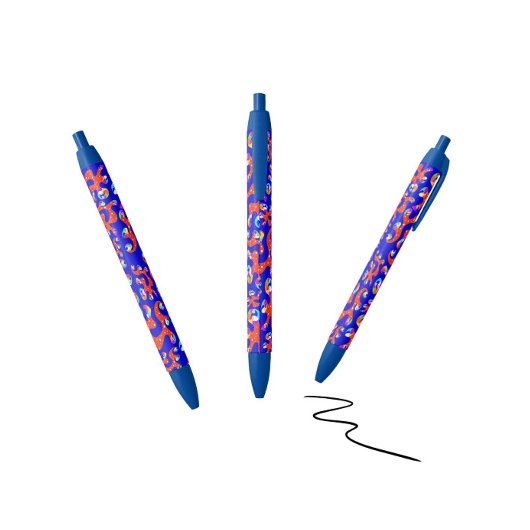 onttrokken blauwe inkt pen