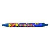 onttrokken blauwe inkt pen (Voorkant)